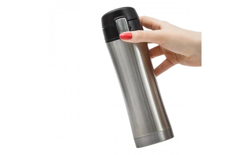 Kubek termiczny Secure 400 ml, srebrny