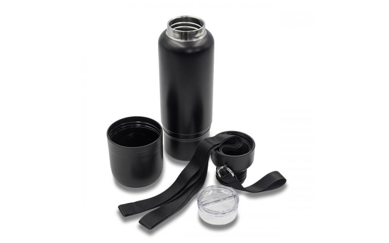 Wielofunkcyjna butelka termiczna Multina 500 ml, czarny