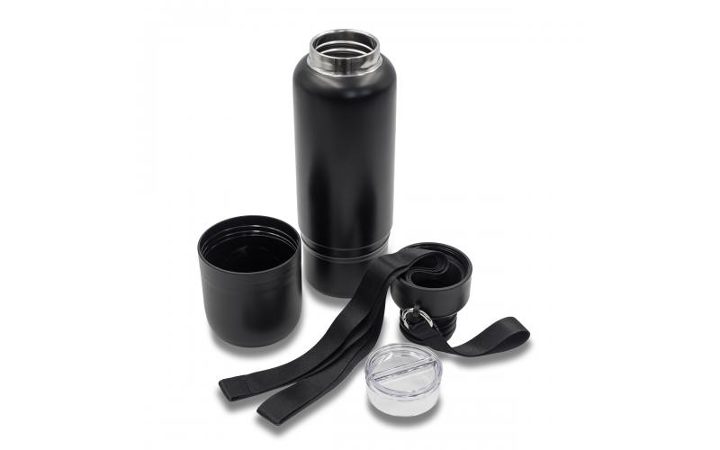 Wielofunkcyjna butelka termiczna Multina 500 ml, czarny