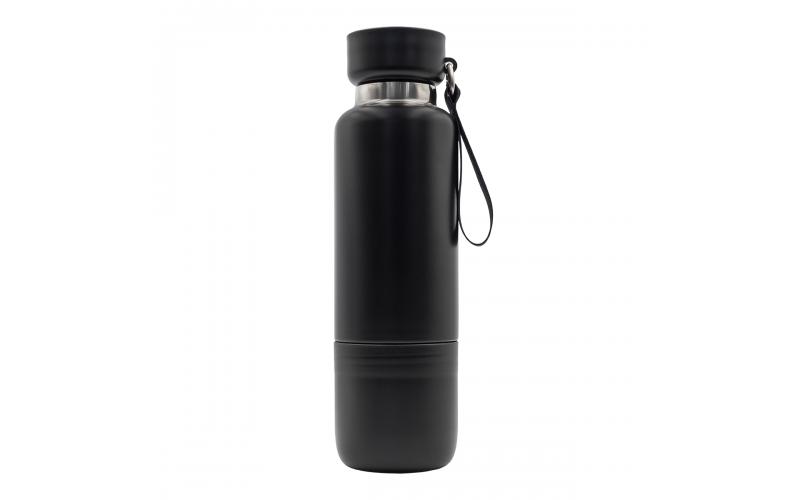 Wielofunkcyjna butelka termiczna Multina 500 ml, czarny