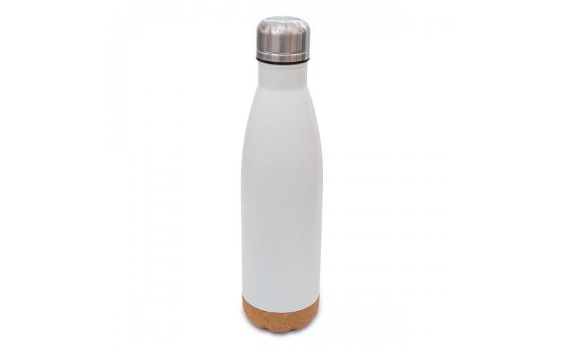 Butelka termiczna z korkowym spodem Jowi 500 ml, biały