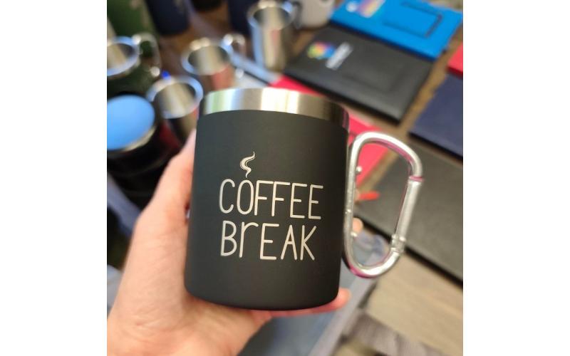 Kubek stalowy Magaro 300 ml, czarny