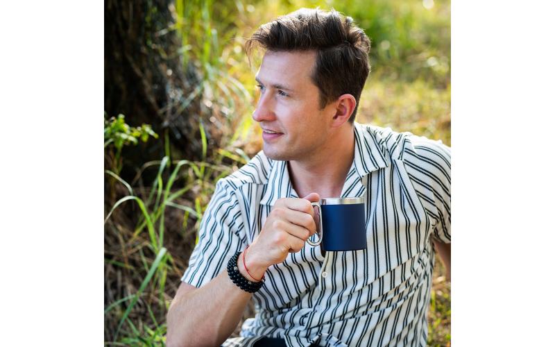 Kubek stalowy Magaro 300 ml, granatowy