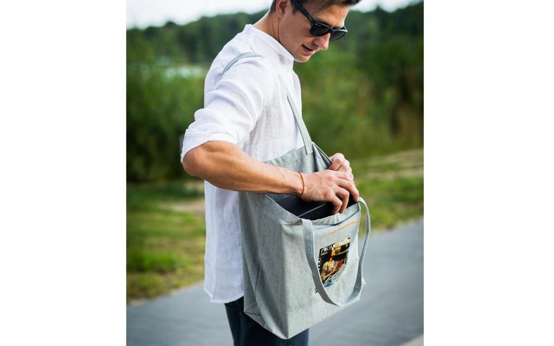 Torba z bawełny 340g/m2 Kinia, szary