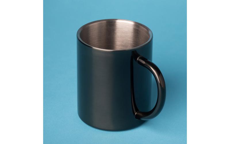 Kubek stalowy Stalwart 300 ml, czarny