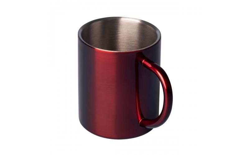 Kubek stalowy Stalwart 300 ml, czerwony