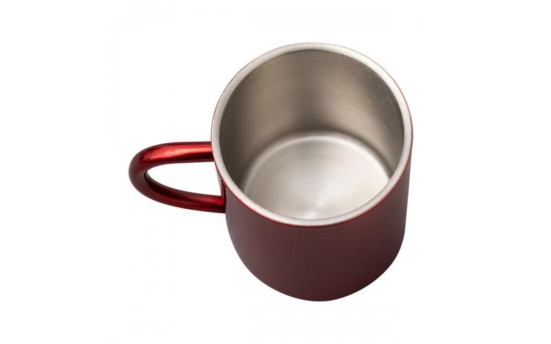 Kubek stalowy Stalwart 300 ml, czerwony