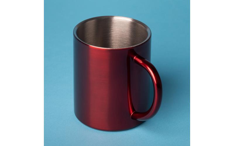 Kubek stalowy Stalwart 300 ml, czerwony