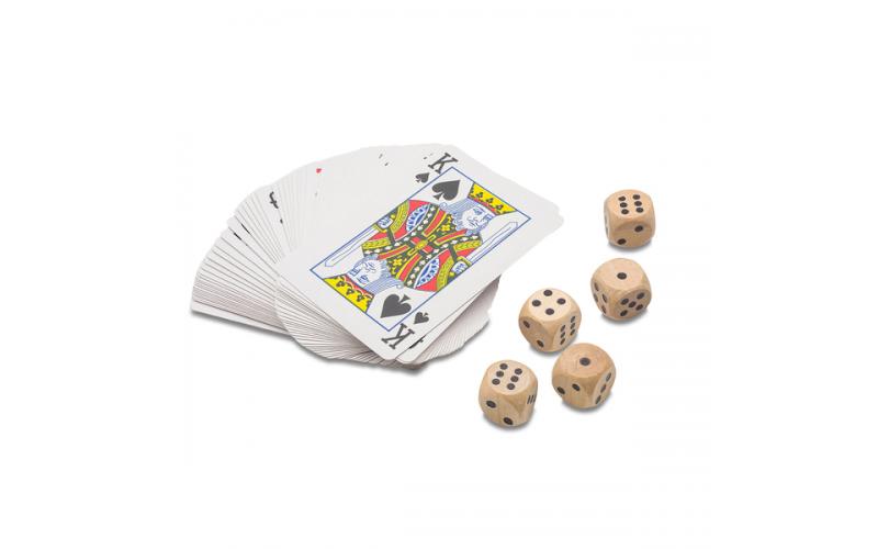 Zestaw gier Makao, beżowy