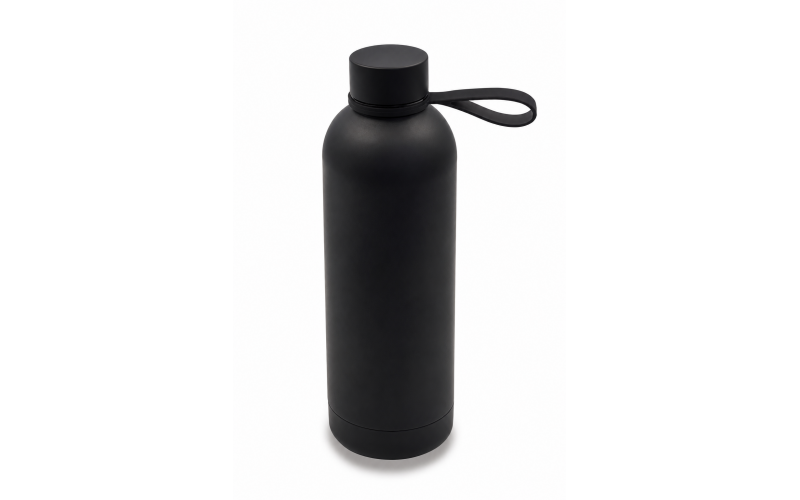 Butelka termiczna z uchwytem Mendoza Duo 500 ml, czarny