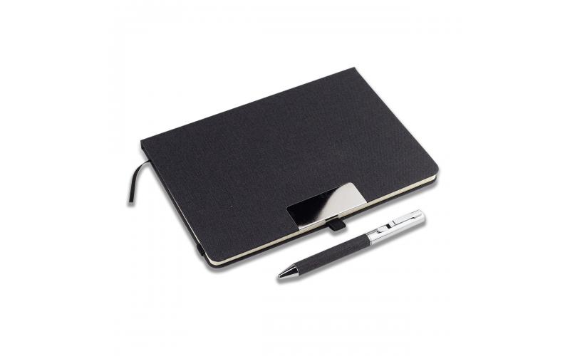 Notes z długopisem w pudełku Plata, czarny