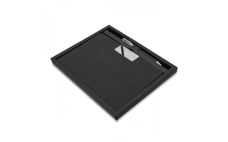 Notes z długopisem w pudełku Plata, czarny