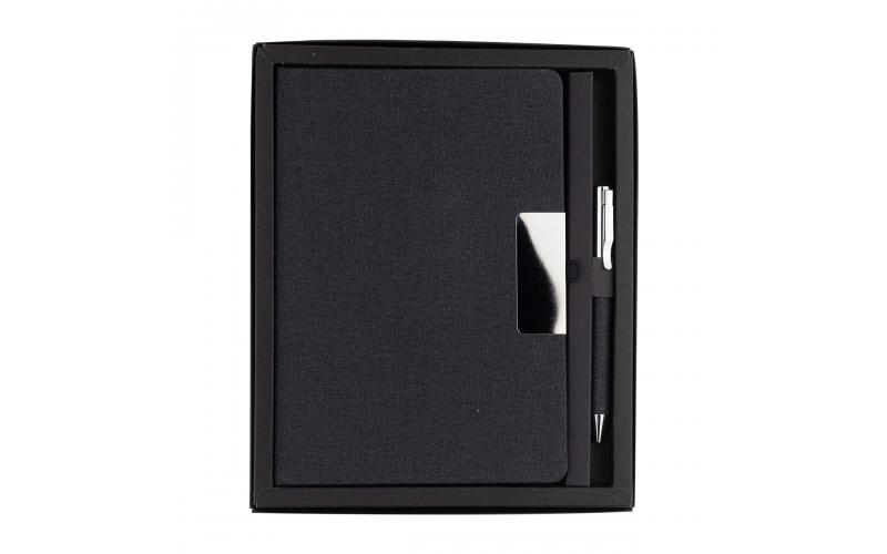 Notes z długopisem w pudełku Plata, czarny