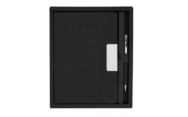 Notes z długopisem w pudełku Plata, czarny