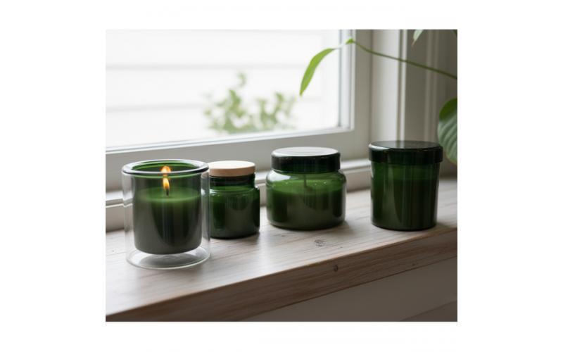 Świeca zapachowa w szkle Bloom, grafitowy