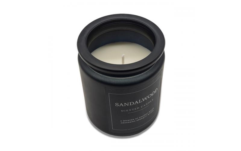 Świeca zapachowa Sandalwood, czarny