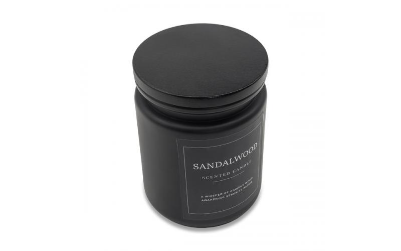 Świeca zapachowa Sandalwood, czarny