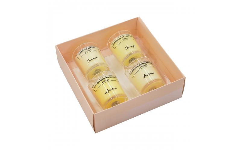 Zestaw 4 zapachowych świec Seasons, mix