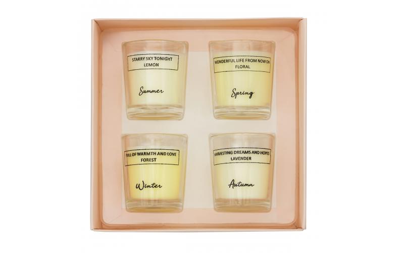 Zestaw 4 zapachowych świec Seasons, mix
