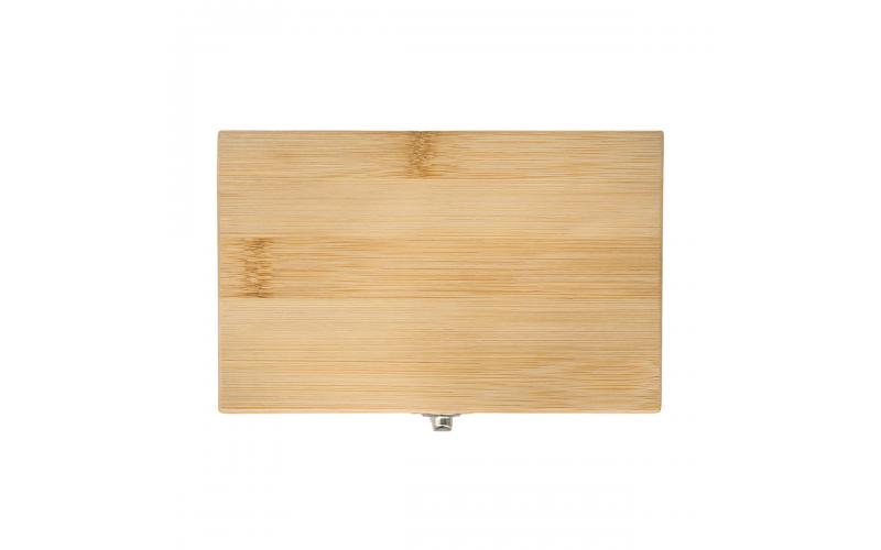 Zestaw do wina w bambusowym pudełku Sommelier, beżowy