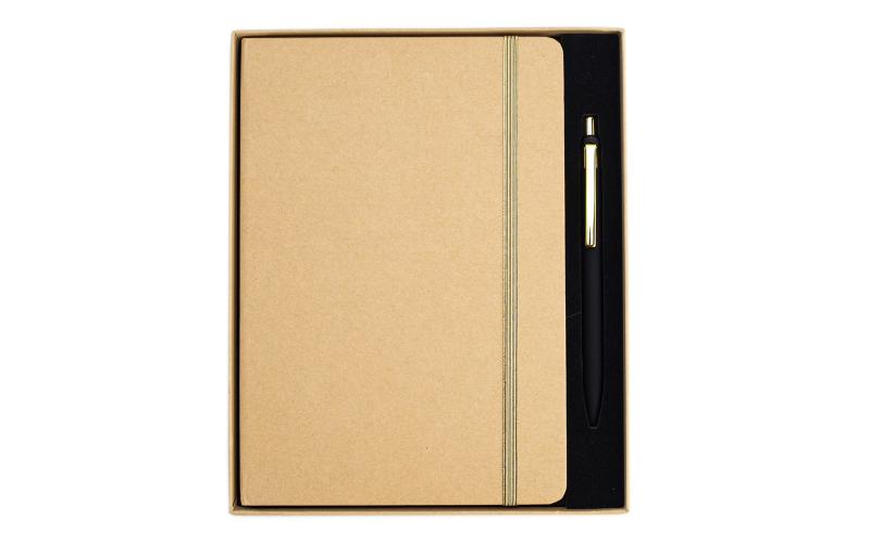 Zestaw notes z długopisem Aurora, złoty