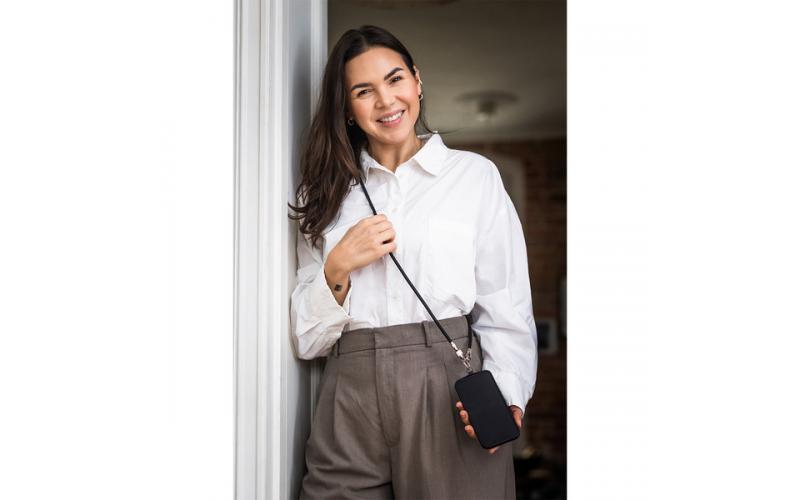 Smycz do telefonu z funkcją ładowania 60W Tavo, czarny