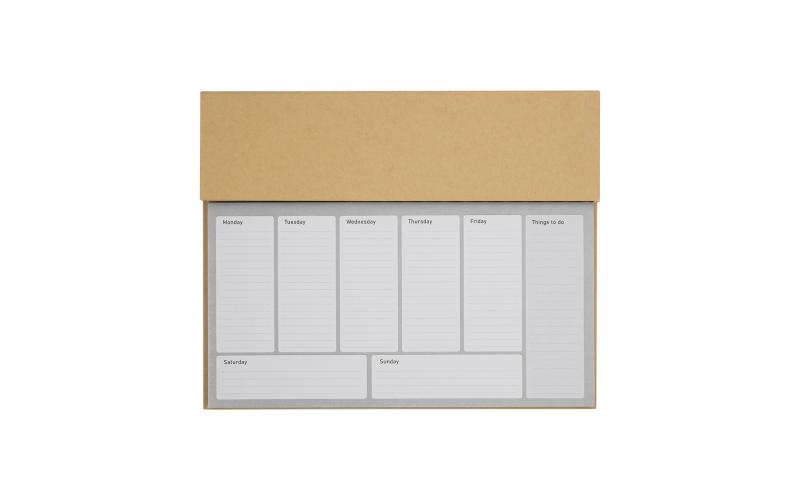 Planner biurkowy Melle, brązowy