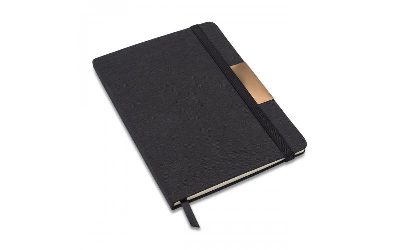 Notes A5, w oprawie z materiału RPET, Westminster, czarny