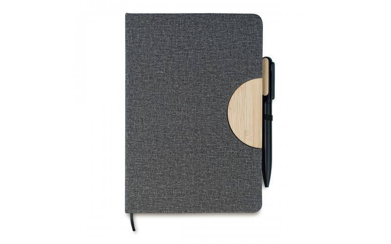 Zestaw notes z długopisem Fold, szary