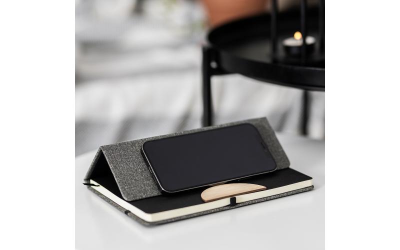 Zestaw notes z długopisem Fold, szary