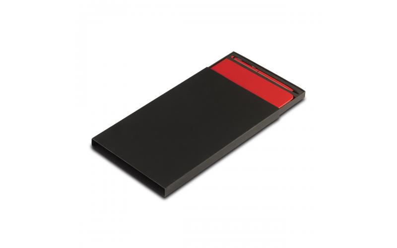 Zestaw notes z długopisem Abrantes, czerwony