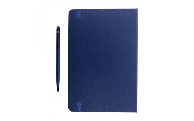 Zestaw notes z długopisem Abrantes, granatowy
