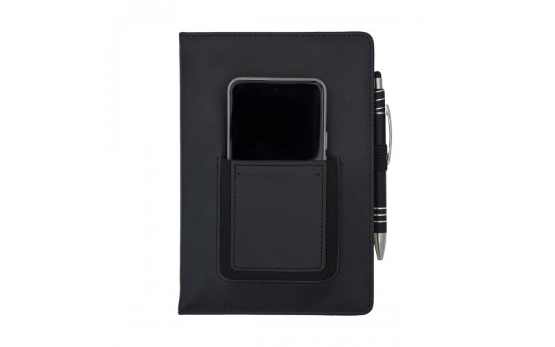 Notes z kieszonką na telefon Eibar, czarny
