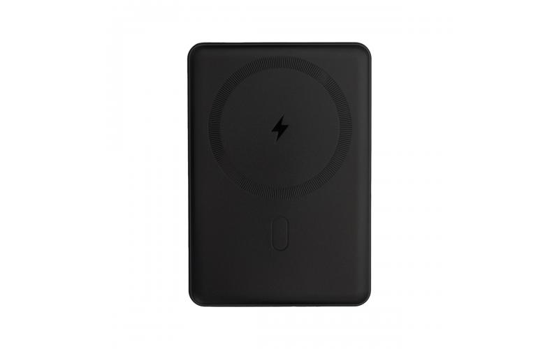 Magnetyczny bezprzewodowy power bank 5000 mAh Yuki, czarny
