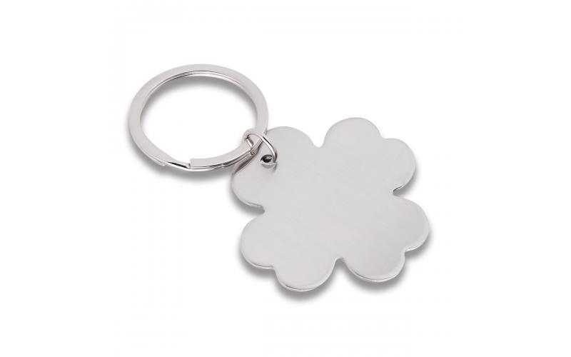 Brelok metalowy 4-leaf clover, srebrny