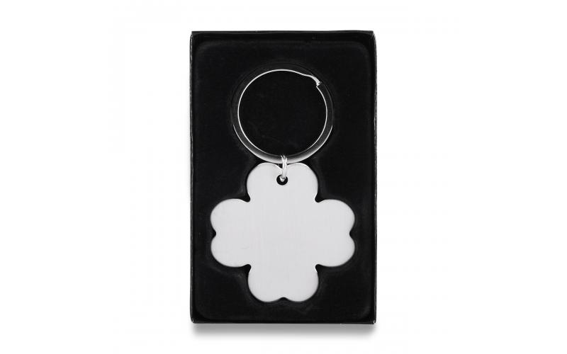 Brelok metalowy 4-leaf clover, srebrny