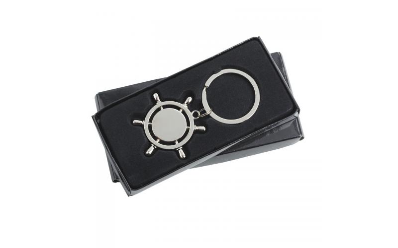 Brelok metalowy Steering Wheel, srebrny
