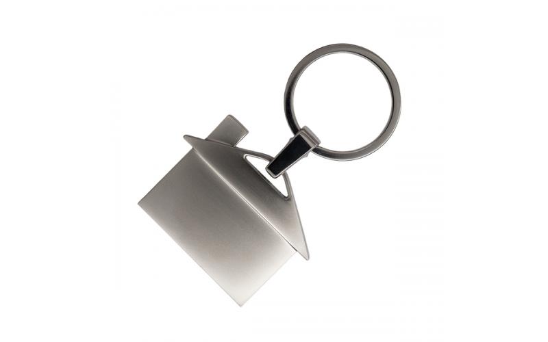 Brelok metalowy House, srebrny