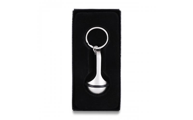 Brelok metalowy Old School, srebrny