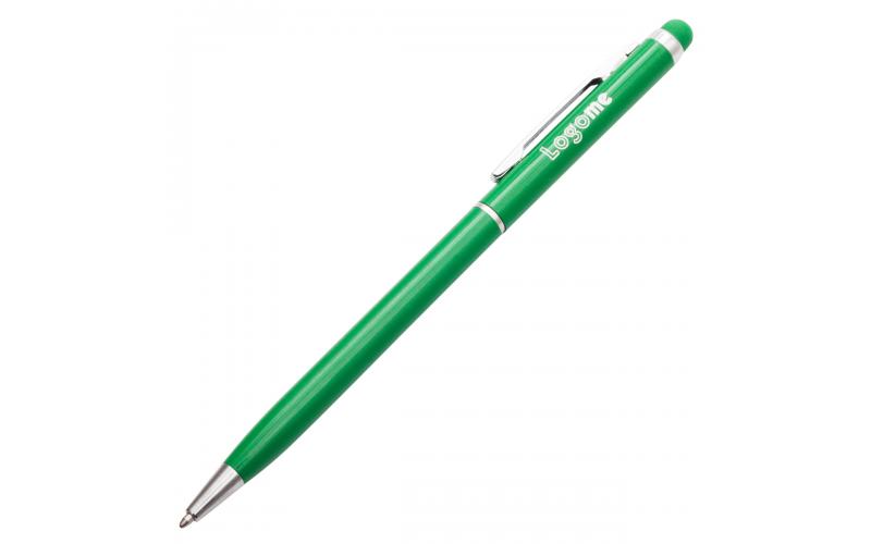 Długopis aluminiowy Touch Tip, zielony