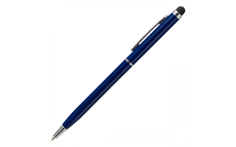 Długopis aluminiowy Touch Tip, granatowy