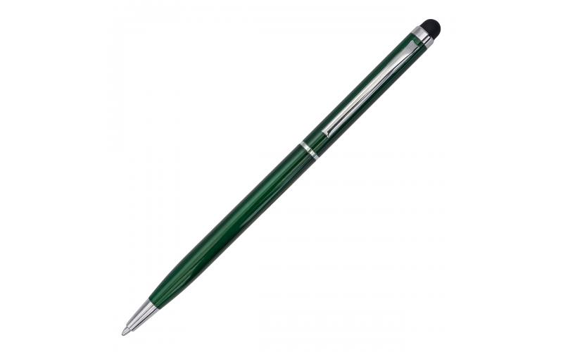 Długopis aluminiowy Touch Tip, ciemny zielony