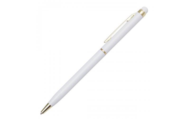 Długopis aluminiowy Touch Tip Gold, biały