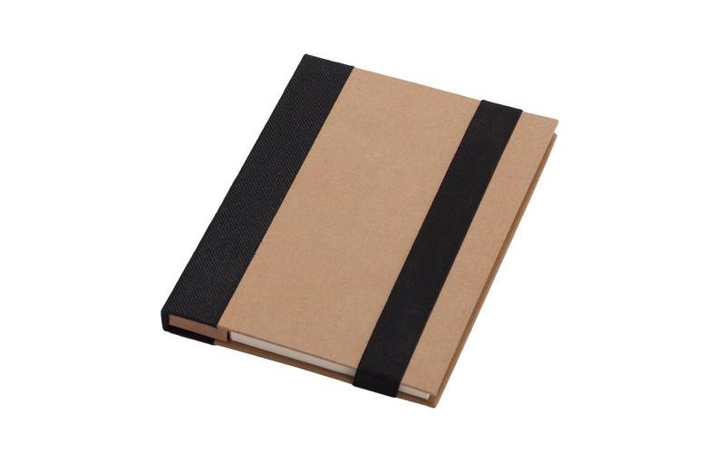 Notes memo 100x180/70k linia Kraft Paper, czarny/beżowy