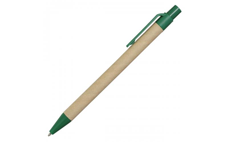 Notes Kraft z długopisem, zielony/beżowy