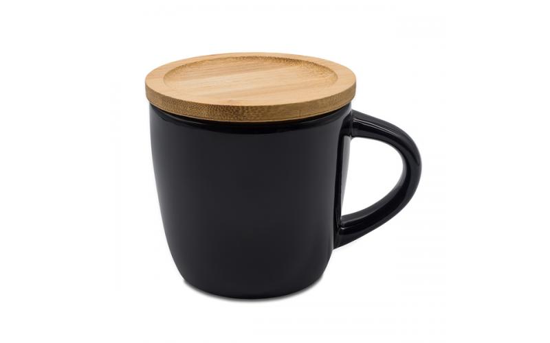 Kubek ceramiczny Arona 320 ml, czarny