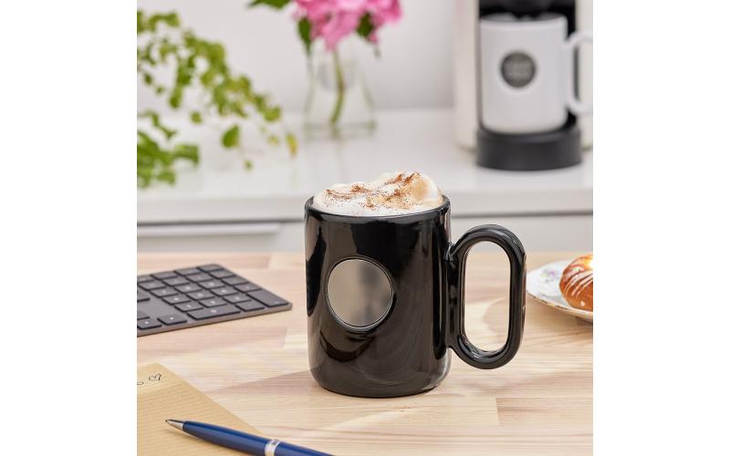 Kubek ceramiczny Pery 480 ml, czarny