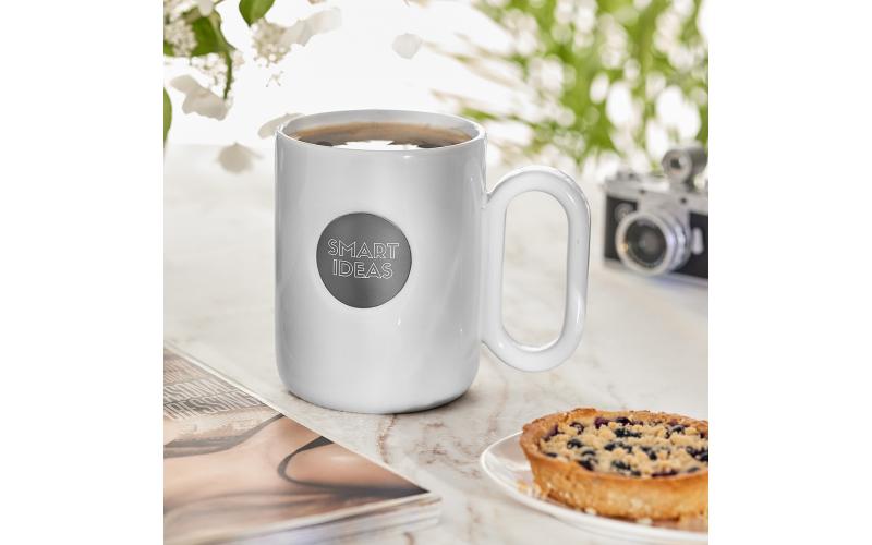 Kubek ceramiczny Pery 480 ml, biały