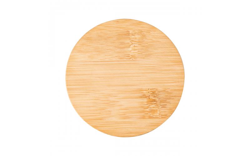 Kubek ceramiczny z bambusową przykrywką Giulia, czarny