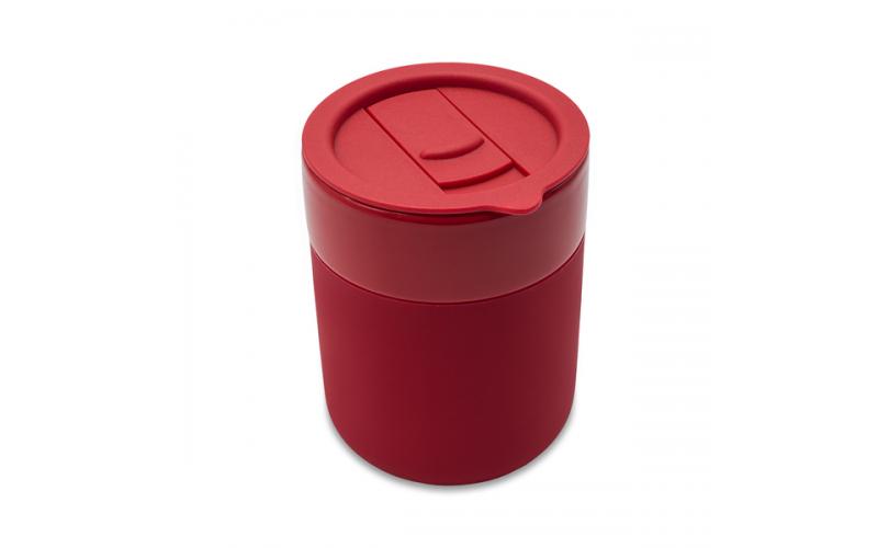 Kubek ceramiczny Caldo 370 ml, czerwony